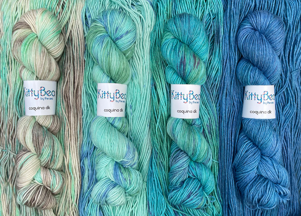 Coquina DK: Superwash Merino Wool & Cotton Yarn, Hand-Dyed Skeins