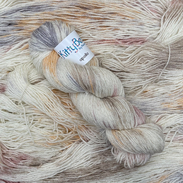 Apollo: Superwash Merino Nylon Lurex | KittyBea by the Sea | Hand-Dyed Knitting Crochet Yarn